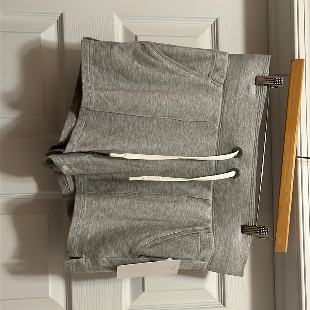 NWT Athleta Gray Athletic Drawstring Shorts size M